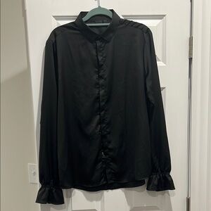 ASOS Black Satin Shirt